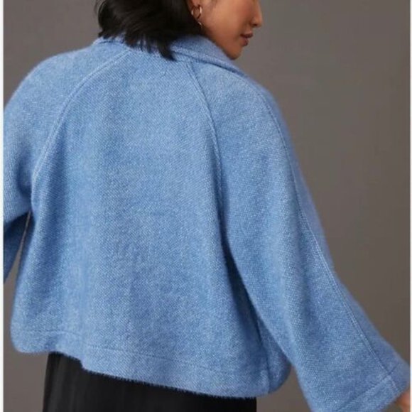 Anthropologie Greylin Blue Jacket Regular/Classic Button Front Jacket S - Picture 2 of 13